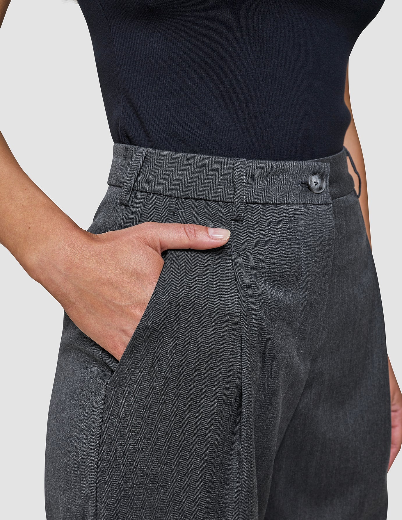 Women's Skye Pants Wide Charcoal Melange